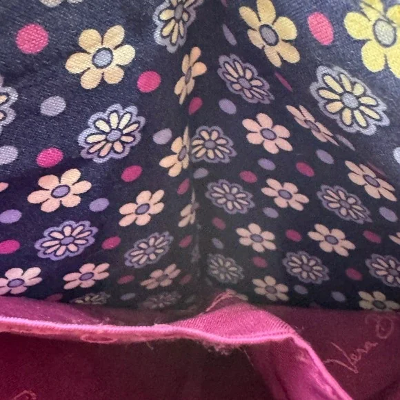 Vera Bradley Pink Blue Paisley Quilted Cotton Trifold Wallet Snap Closure - Picture 11 of 14